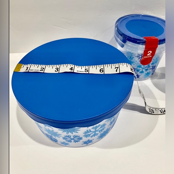 ❄️ Holiday Storage Bundle- Blue Snowflake Design NWT - Picture 2 of 11